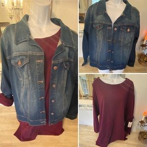 2X Jessica Simpson Jean jacket & Top 2PC lot NEW